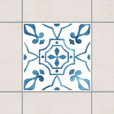 Tile sticker - Pattern Blue White Series No.9