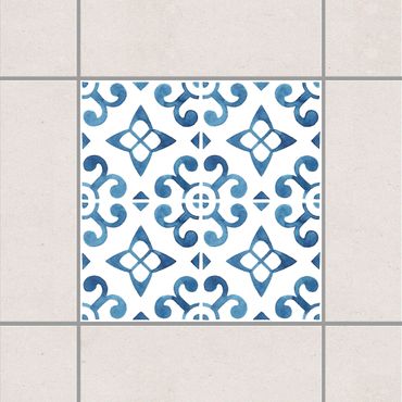 Tile sticker - Blue White Pattern Series No.5