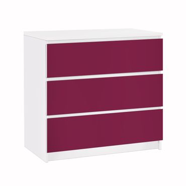 Adhesive film for furniture IKEA - Malm chest of 3x drawers - Colour Wine Red