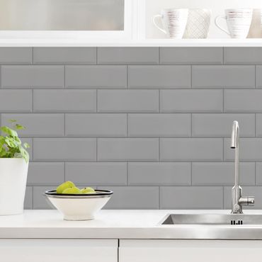 Kitchen wall cladding - Ceramic Tiles Light Grey
