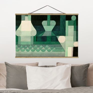 Fabric print with poster hangers - Paul Klee - Locks