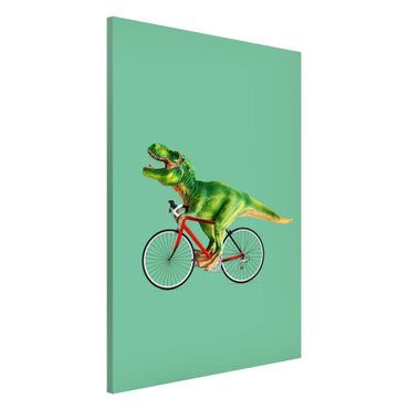 Magnetic memo board - Dinosaur With Bicycle