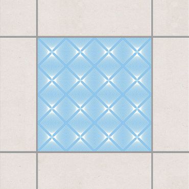 Tile sticker - Tender Vintage Caro Light Blue