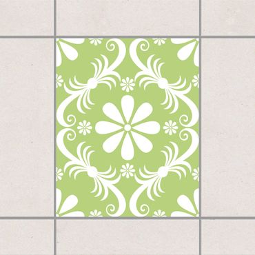 Tile sticker - Floral Spring Green
