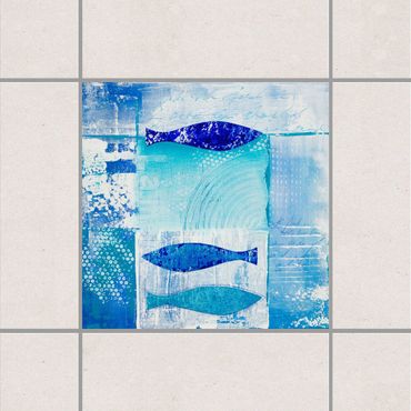 Tile sticker - Fish in the Blue