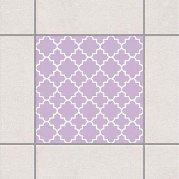 Tile sticker - Traditional Quatrefoil Lavender