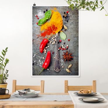 Poster kitchen - Spoon With Spices