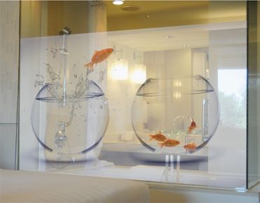 Window decoration - Flying Goldfish