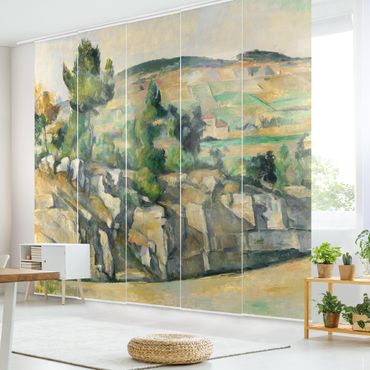 Sliding panel curtains set - Paul Cézanne - Hillside In Provence