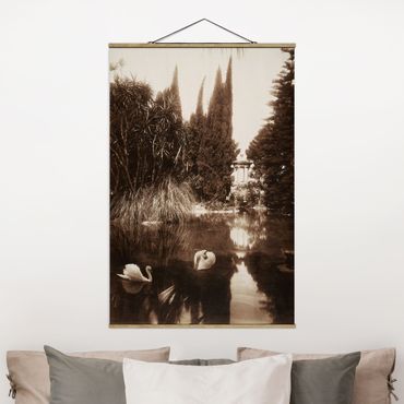Fabric print with poster hangers - Wilhelm von Gloeden - Palermo: In the Park of Villa Tasca
