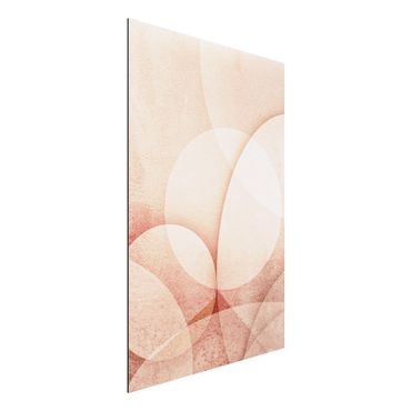 Print on aluminium - Abstract Graphics In Peach-Colour
