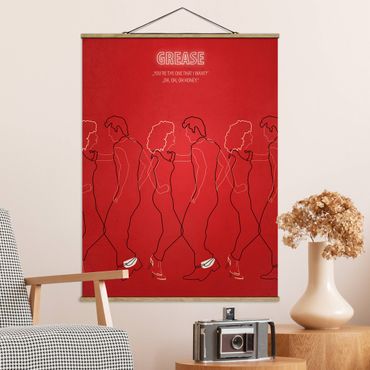 Fabric print with poster hangers - Film Poster Grease