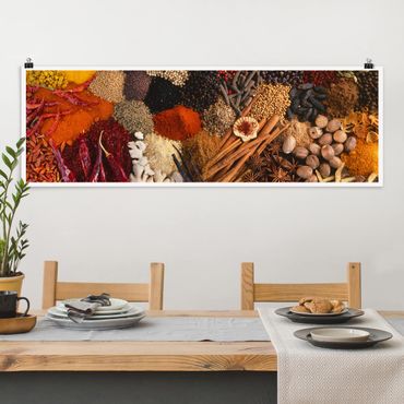 Panoramic poster kitchen - Exotic Spices