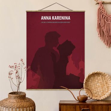 Fabric print with poster hangers - Film Poster Anna Karenina