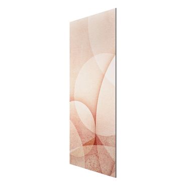 Print on aluminium - Abstract Graphics In Peach-Colour