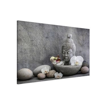 Magnetic memo board - Zen Buddha, Orchid And Stone