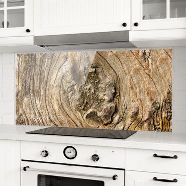 Glass Splashback - Old wooden structure - Panoramic