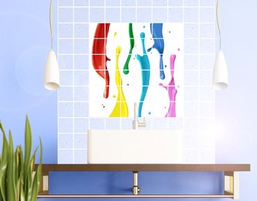 Tile sticker - Colour Splashes