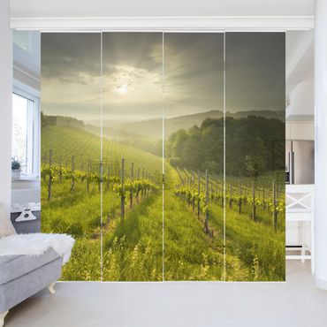 Sliding panel curtains set - Sunrays Vineyard