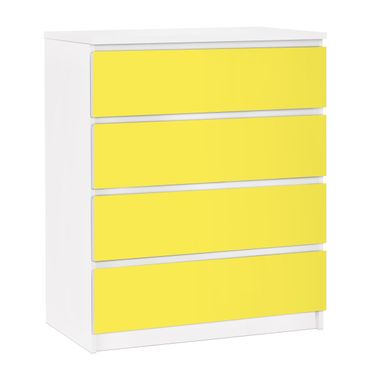 Adhesive film for furniture IKEA - Malm chest of 4x drawers - Colour Lemon Yellow