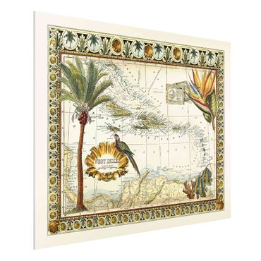 Print on forex - Vintage Tropical Map West Indies