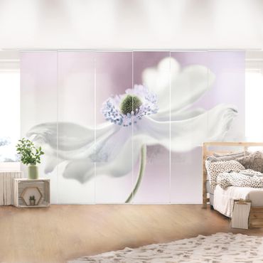 Sliding panel curtains set - Anemone Breeze