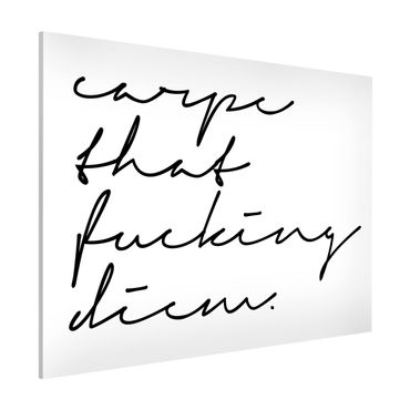 Magnetic memo board - Carpe Diem Calligraphy