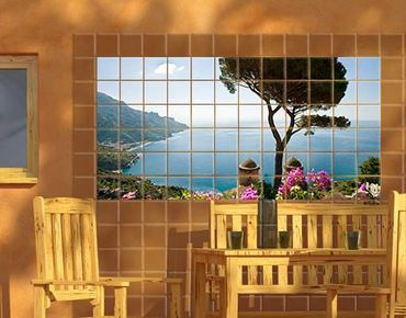 Tile sticker - View From The Garden Over The Sea