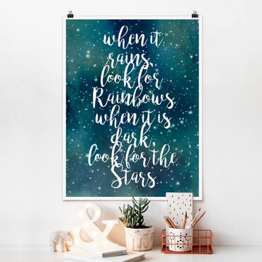Poster quote - Starry Rainbow