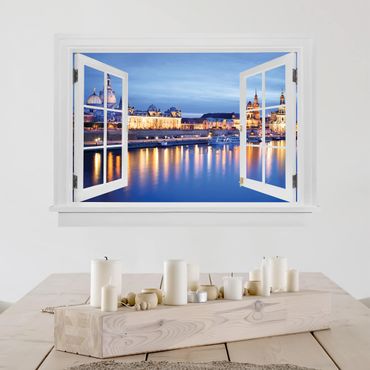 Wall sticker - Open Window Canaletto'S View At Night