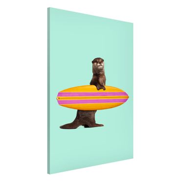 Magnetic memo board - Otter With Surfboard