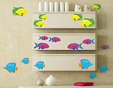 Wall sticker - No.RY29 Shoal Of Colourful Fish
