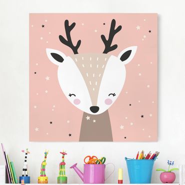 Print on canvas - Happy Deer