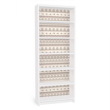 Adhesive film for furniture IKEA - Billy bookcase - Indian repeat pattern