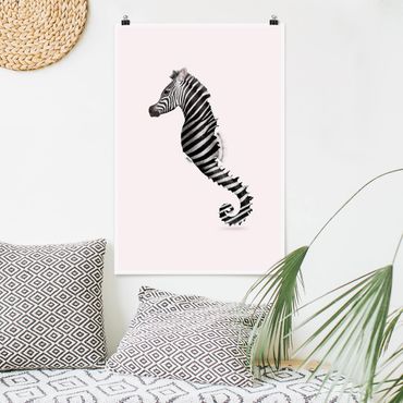 Poster animals - Seahorse With Zebra Stripes
