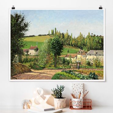 Poster - Camille Pissarro - Hamlet In The SurRolling Hillss Of Pontoise
