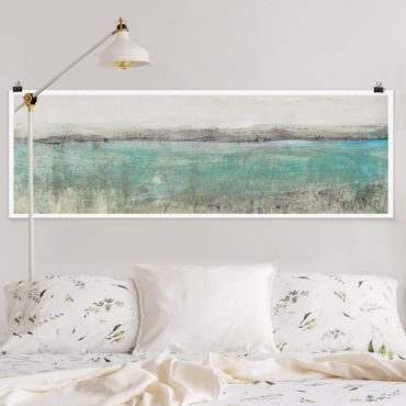 Panoramic poster abstract - Horizon Over Turquoise I