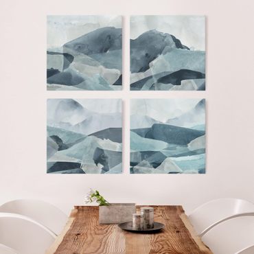 Print on canvas - Waves In Blue Set II