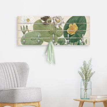Coat rack - Vintage Board White Water-Lily