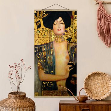 Fabric print with poster hangers - Gustav Klimt - Judith I