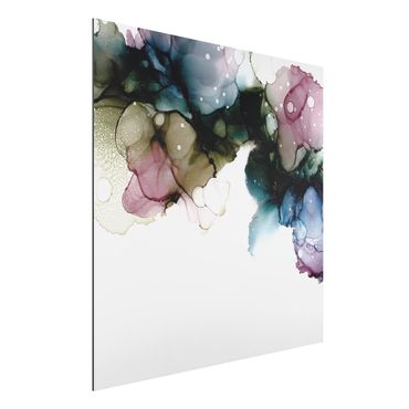 Print on aluminium - Floral Arches With Gold