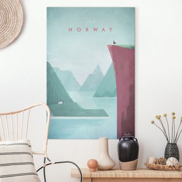 Print on canvas - Travel Poster - Norway