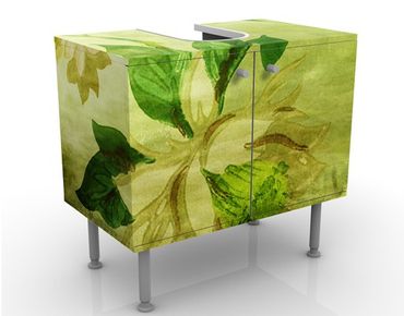 Wash basin cabinet design - Green Blossoms