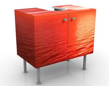 Wash basin cabinet design - Red Sunset