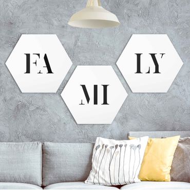 Forex hexagon - Letters FAMILY Black Set I
