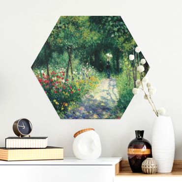 Alu-Dibond hexagon - Auguste Renoir - Women In A Garden