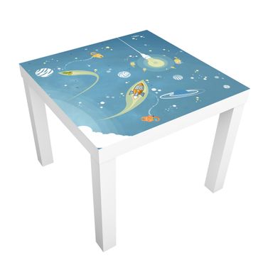 Adhesive film for furniture IKEA - Lack side table - No.MW16 Colourful Hustle And Bustle In Space