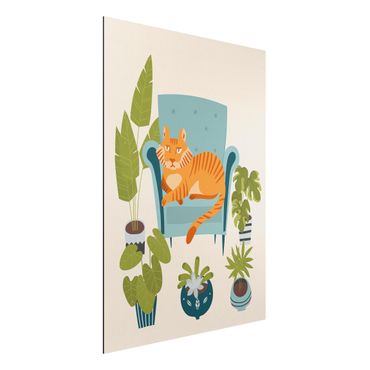 Print on aluminium - Domestic Mini Tiger Illustration