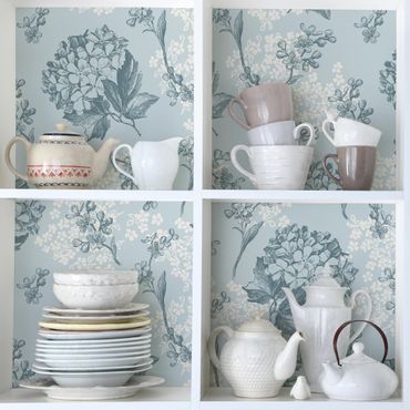 Adhesive film for furniture - Hydrangea Vintage Kitchen Floral Pattern