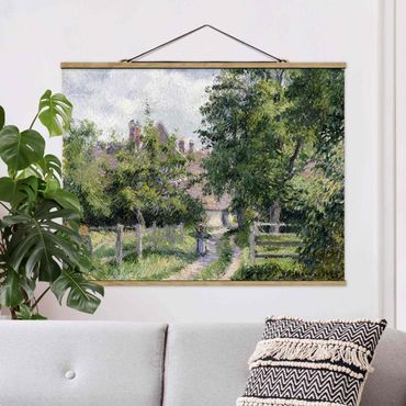 Fabric print with poster hangers - Camille Pissarro - Saint-Martin Near Gisors